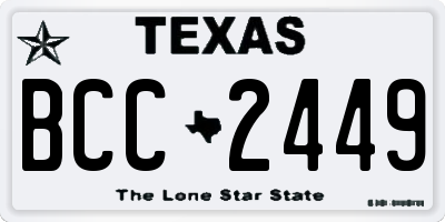 TX license plate BCC2449