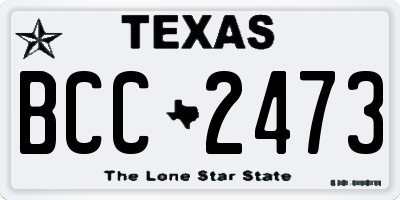 TX license plate BCC2473
