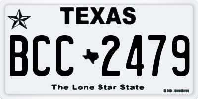 TX license plate BCC2479