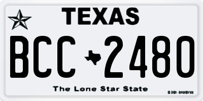 TX license plate BCC2480