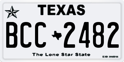 TX license plate BCC2482