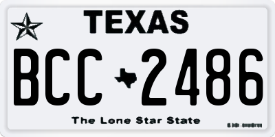 TX license plate BCC2486