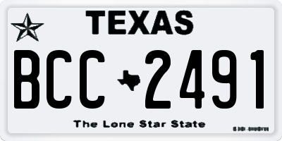 TX license plate BCC2491