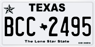 TX license plate BCC2495
