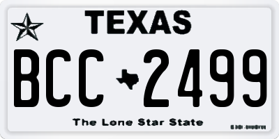 TX license plate BCC2499