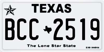 TX license plate BCC2519