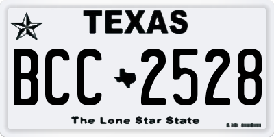 TX license plate BCC2528