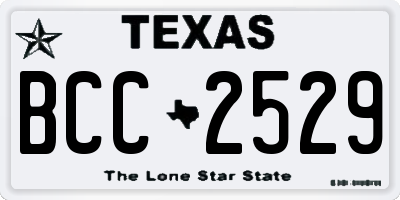 TX license plate BCC2529