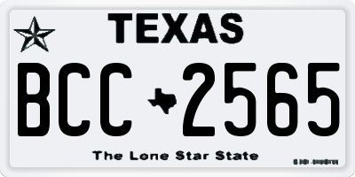 TX license plate BCC2565