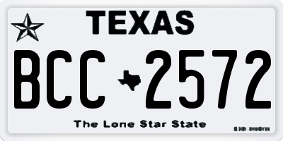 TX license plate BCC2572