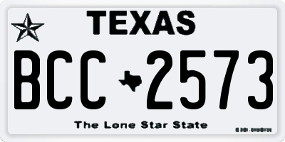 TX license plate BCC2573