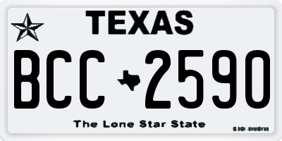 TX license plate BCC2590