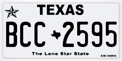 TX license plate BCC2595