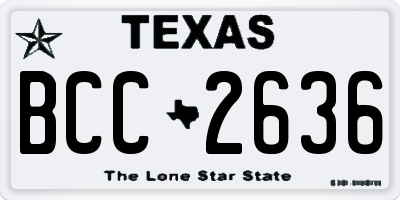 TX license plate BCC2636