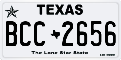 TX license plate BCC2656