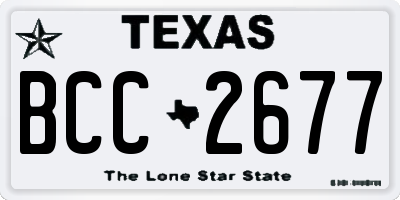 TX license plate BCC2677