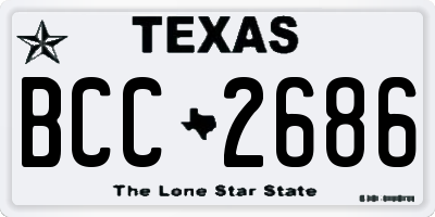 TX license plate BCC2686