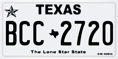 TX license plate BCC2720