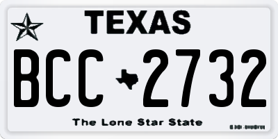 TX license plate BCC2732