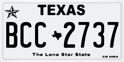TX license plate BCC2737