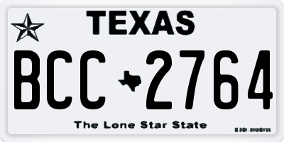 TX license plate BCC2764