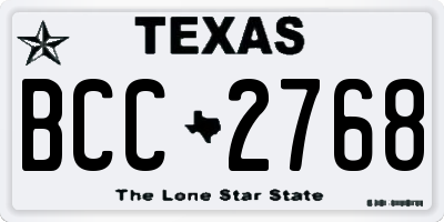 TX license plate BCC2768