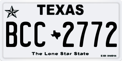 TX license plate BCC2772