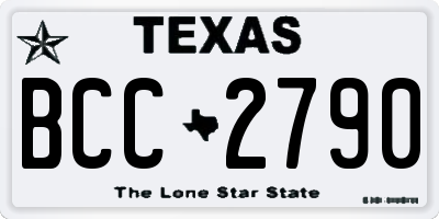 TX license plate BCC2790