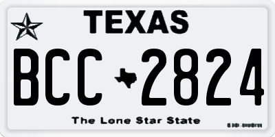 TX license plate BCC2824