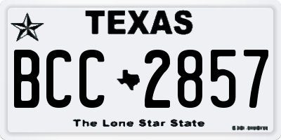 TX license plate BCC2857