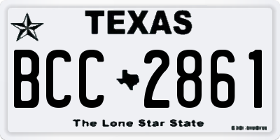 TX license plate BCC2861