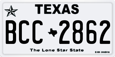 TX license plate BCC2862