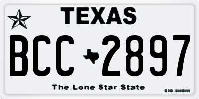 TX license plate BCC2897