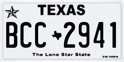 TX license plate BCC2941