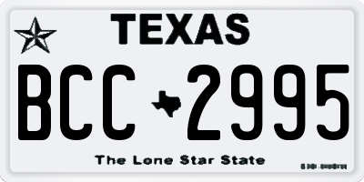 TX license plate BCC2995