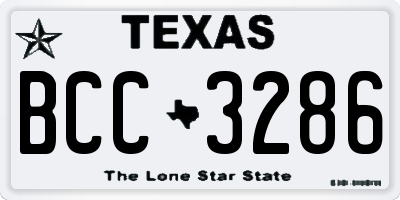 TX license plate BCC3286