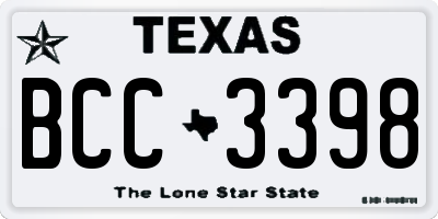 TX license plate BCC3398