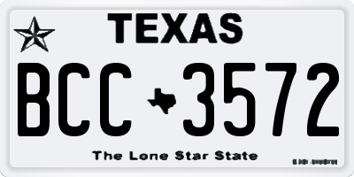 TX license plate BCC3572