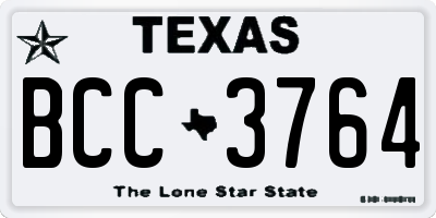 TX license plate BCC3764