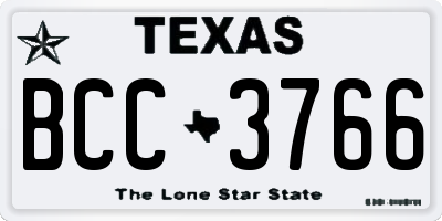 TX license plate BCC3766