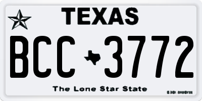 TX license plate BCC3772