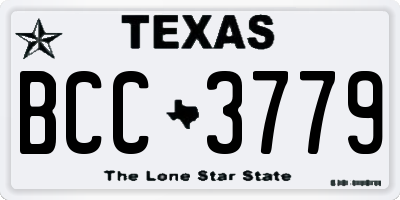TX license plate BCC3779