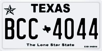 TX license plate BCC4044