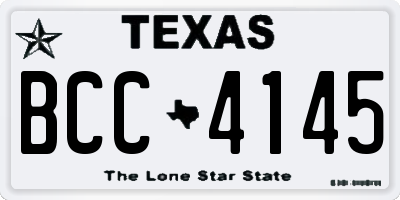 TX license plate BCC4145