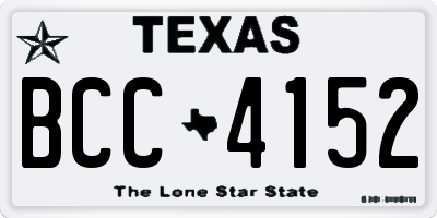 TX license plate BCC4152