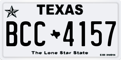 TX license plate BCC4157
