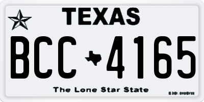 TX license plate BCC4165
