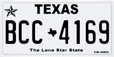 TX license plate BCC4169