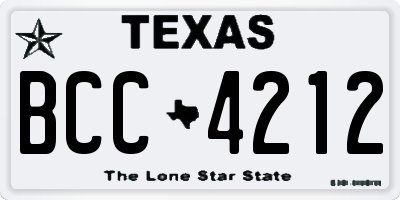 TX license plate BCC4212