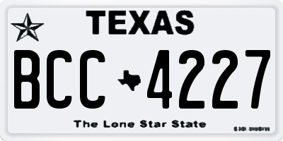 TX license plate BCC4227